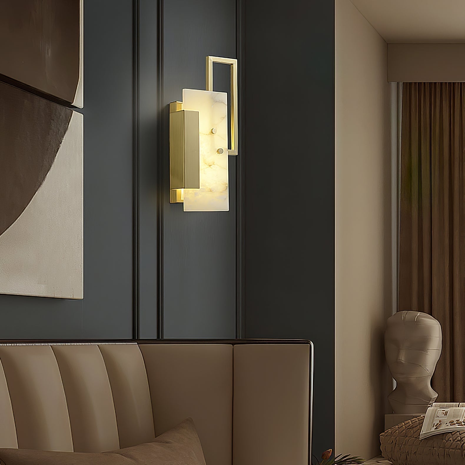 Orion Applique Murale Moderne en Albâtre - Neutralighting