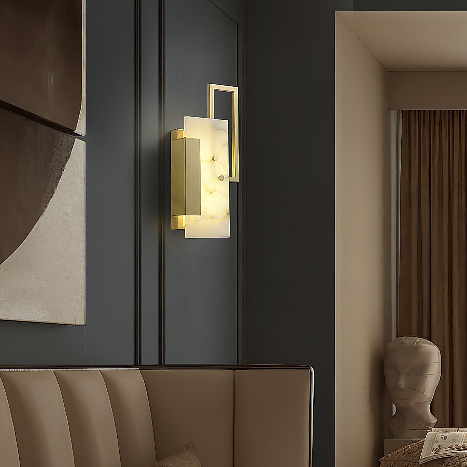 Orion Applique Murale Moderne en Albâtre - Neutralighting
