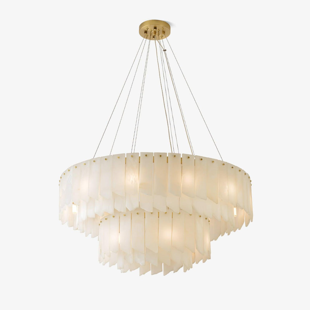 Vevelila Chandelier Moderne en Albâtre - Neutralighting
