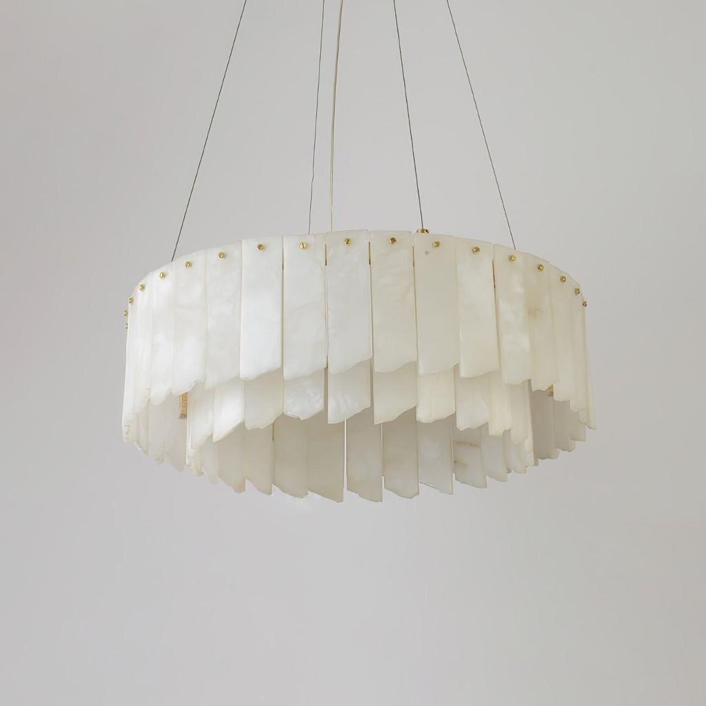Vevelila Chandelier Moderne en Albâtre - Neutralighting