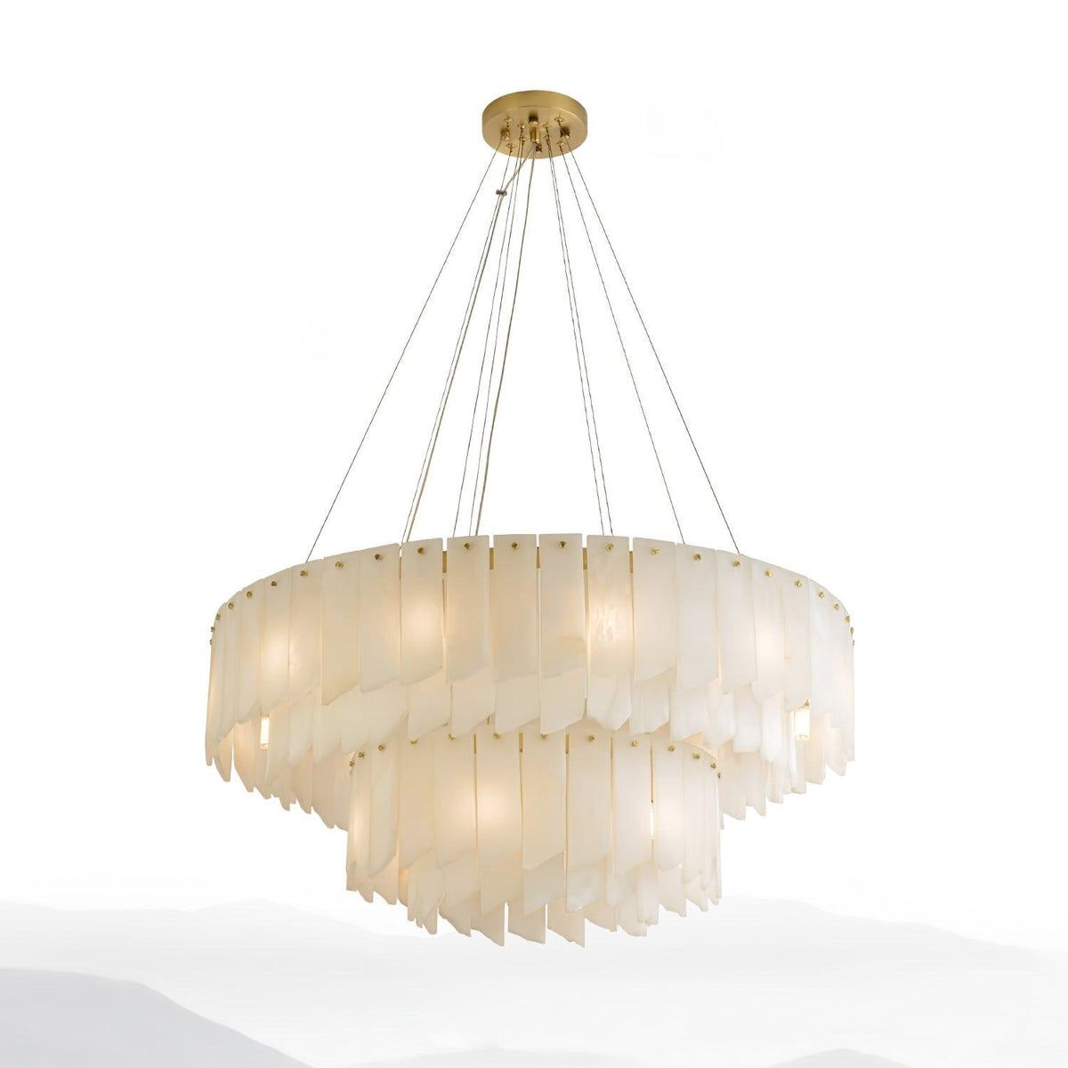 Vevelila Chandelier Moderne en Albâtre - Neutralighting