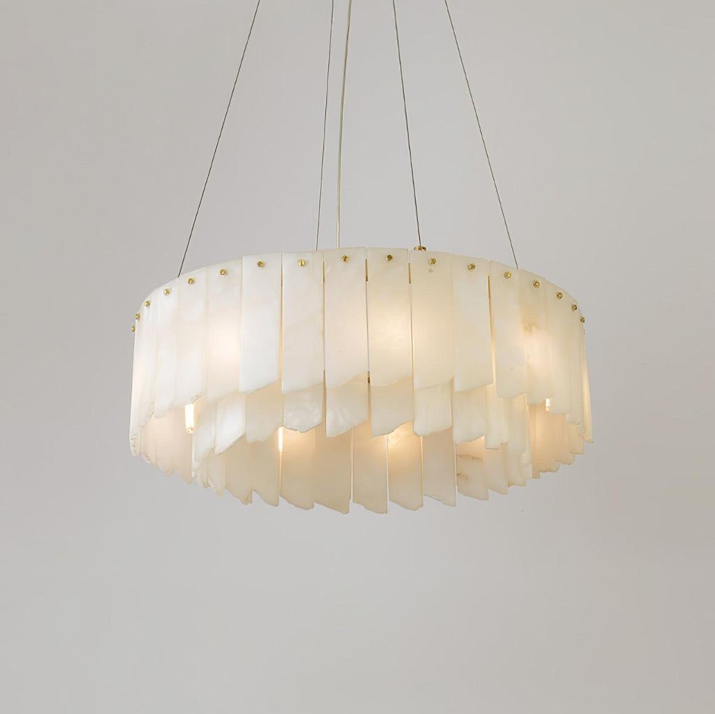 Vevelila Chandelier Moderne en Albâtre - Neutralighting