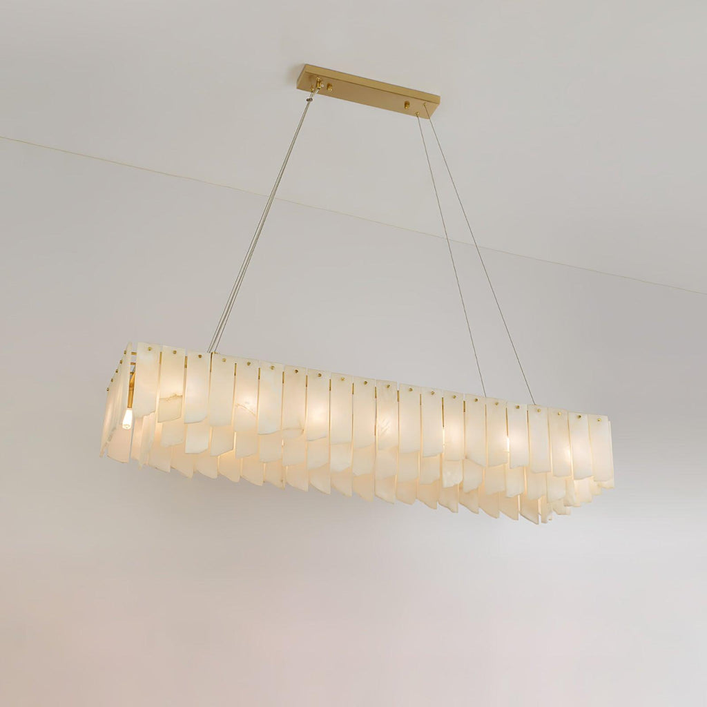 Vevelila Chandelier Moderne en Albâtre - Neutralighting