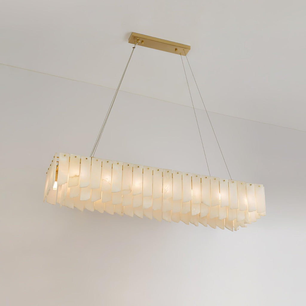 Vevelila Chandelier Moderne en Albâtre - Neutralighting