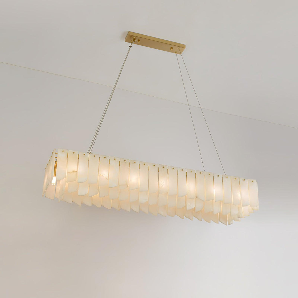 Vevelila Chandelier Moderne en Albâtre - Neutralighting