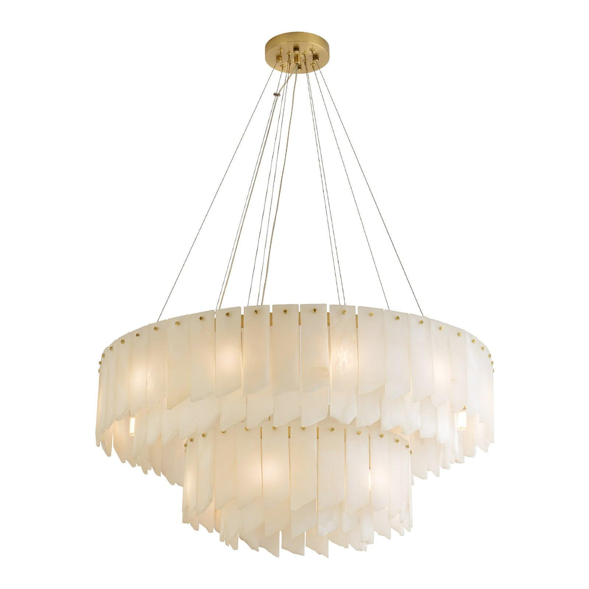 Vevelila Chandelier Moderne en Albâtre - Neutralighting