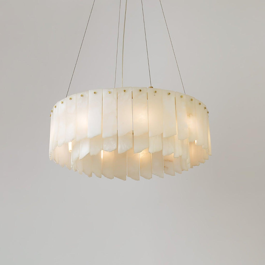Vevelila Chandelier Moderne en Albâtre - Neutralighting