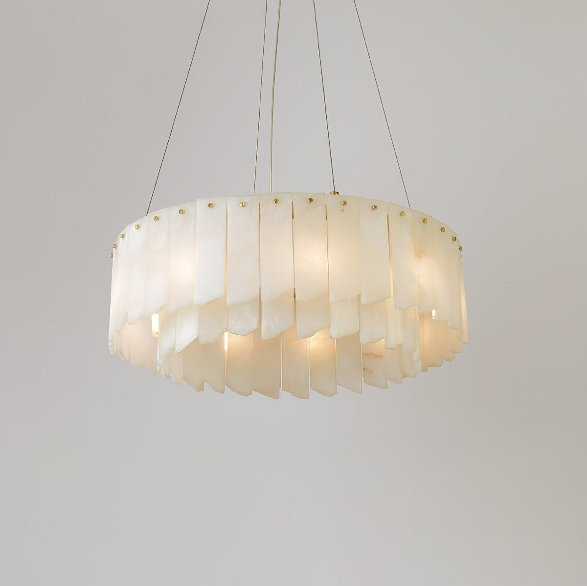 Vevelila Chandelier Moderne en Albâtre - Neutralighting