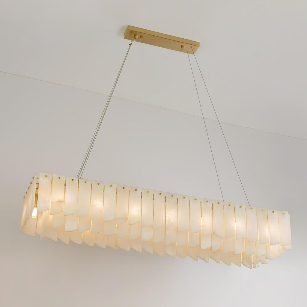 Vevelila Chandelier Moderne en Albâtre - Neutralighting