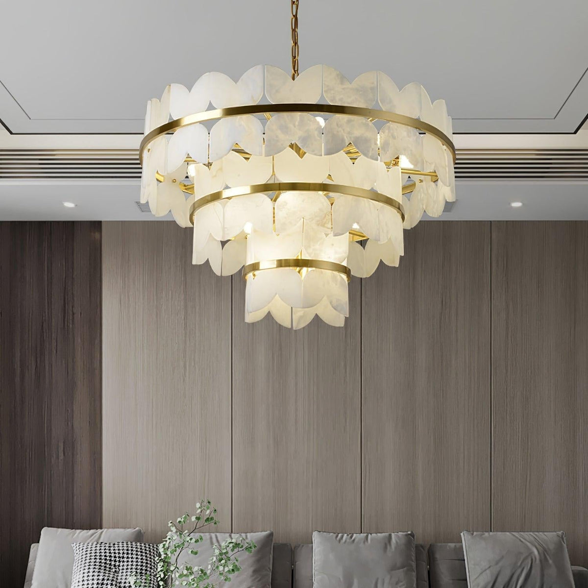 Seraphina Chandelier Albâtre Vintage - Neutralighting