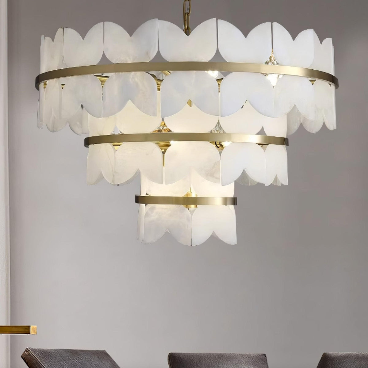 Seraphina Chandelier Albâtre Vintage - Neutralighting