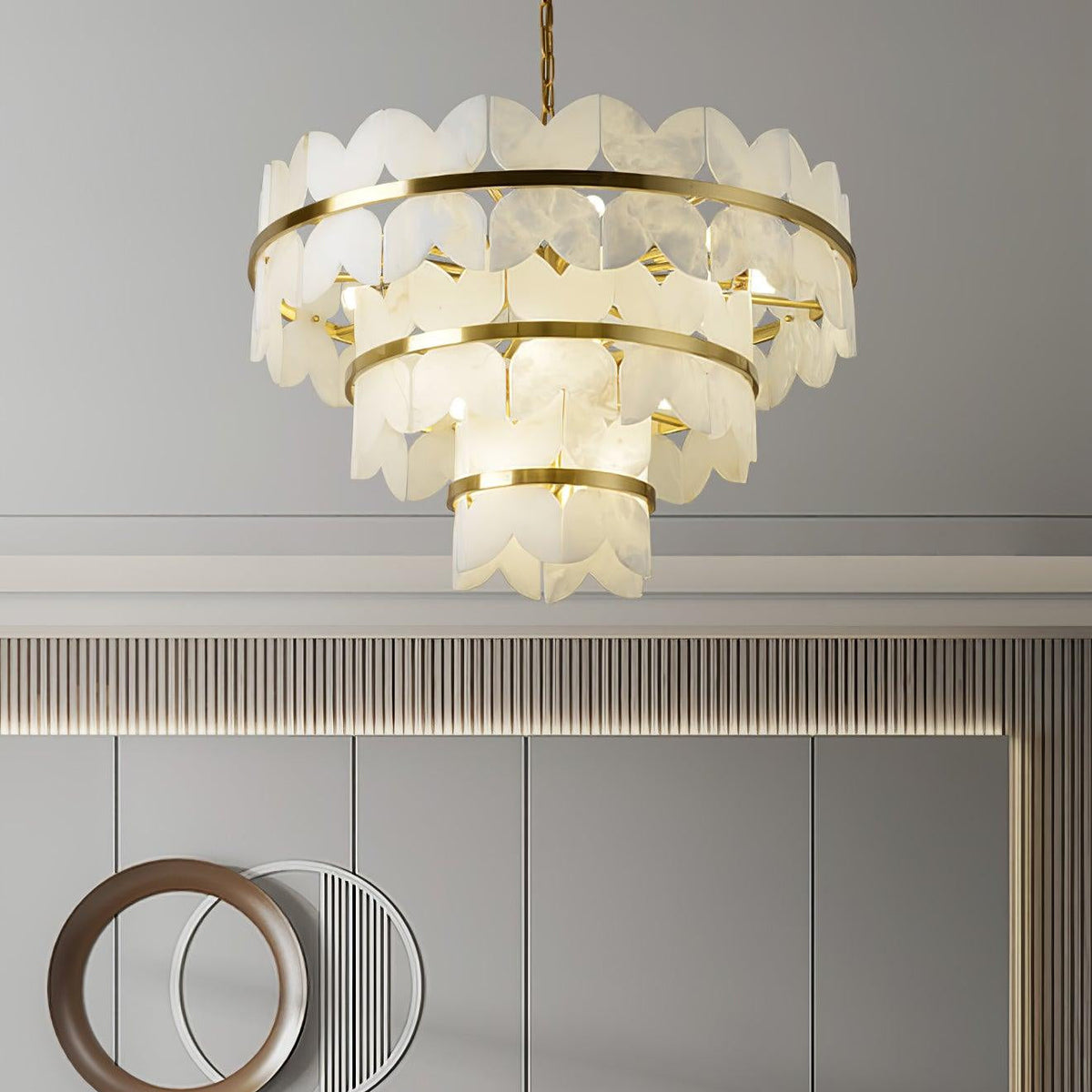 Seraphina Chandelier Albâtre Vintage - Neutralighting