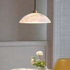 Delin Suspension Dôme en Albâtre & Laiton - Neutralighting