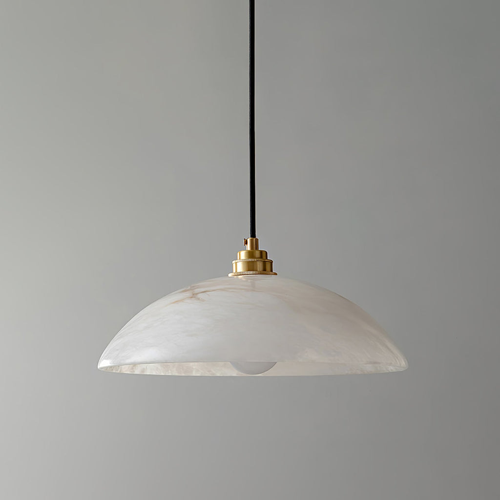 Delin Suspension Dôme en Albâtre & Laiton - Neutralighting