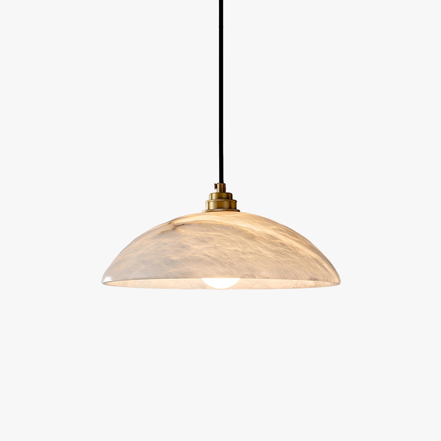 Delin Suspension Dôme en Albâtre & Laiton - Neutralighting