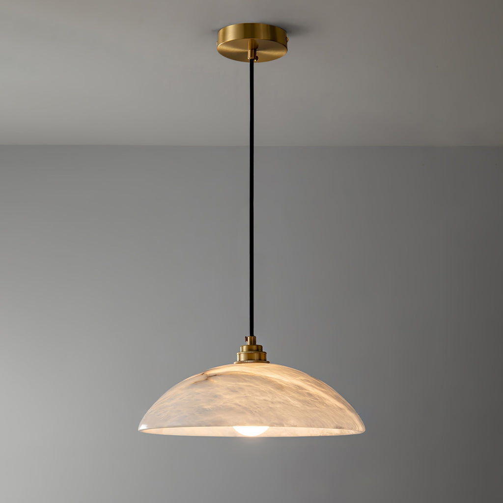 Delin Suspension Dôme en Albâtre & Laiton - Neutralighting