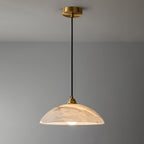 Delin Suspension Dôme en Albâtre & Laiton - Neutralighting
