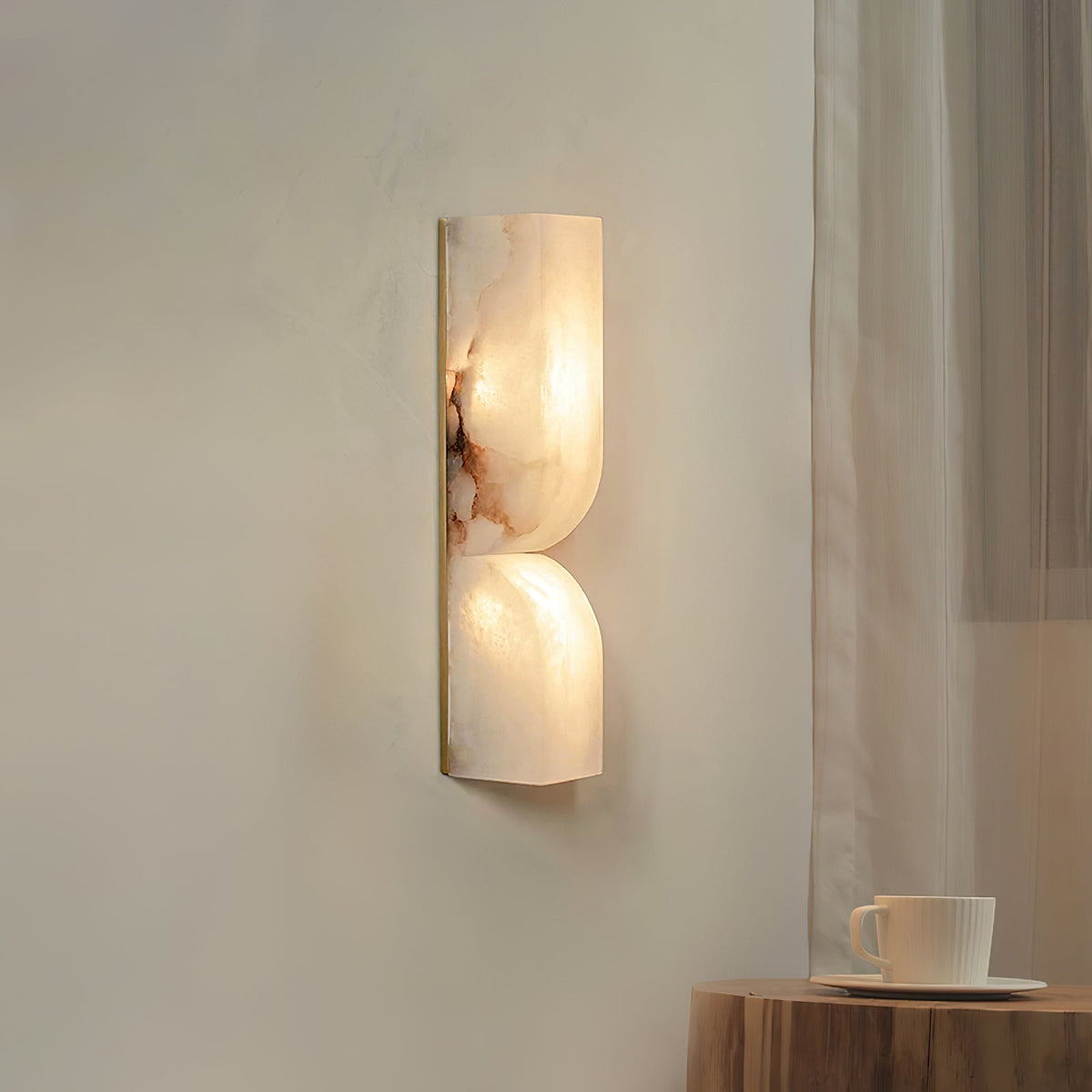 Lunaris Lampe Murale Rectangulaire en Albâtre - Neutralighting