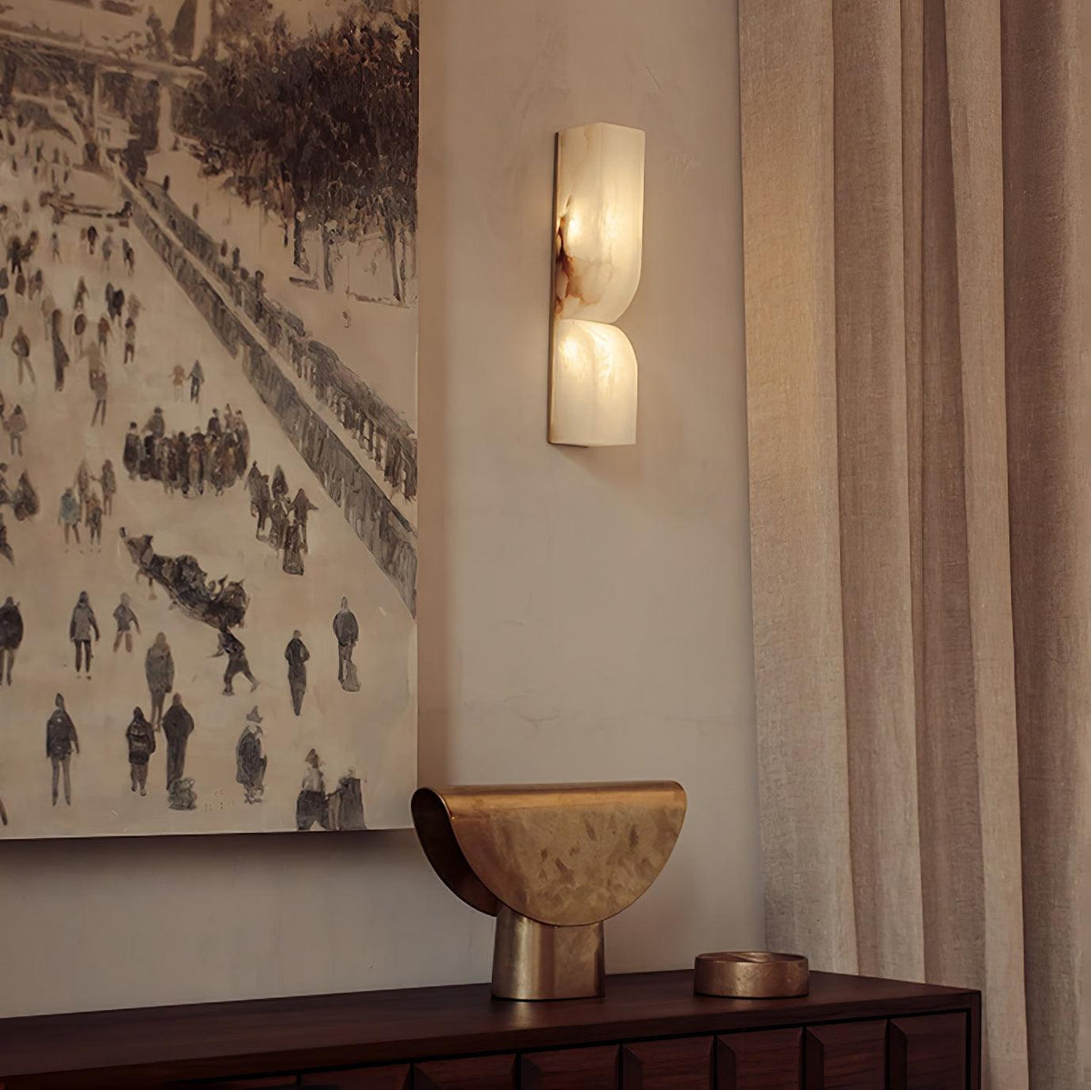 Imiraris Minimalist Alabaster Wall Light - Neutralighting