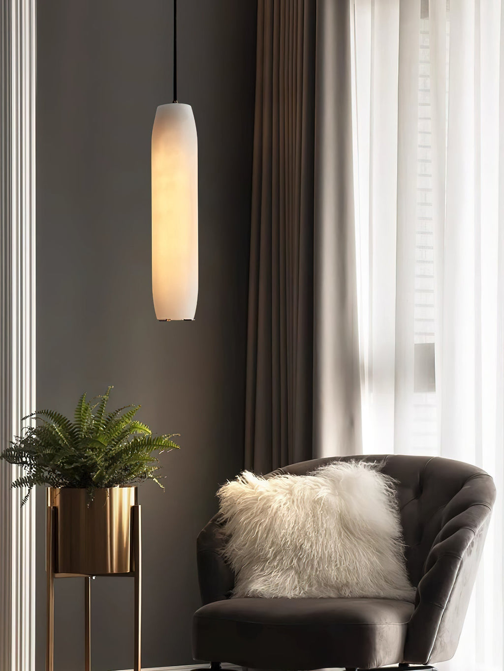 Kvennuvye Suspension Métal Flûte Moderne Salon - Neutralighting