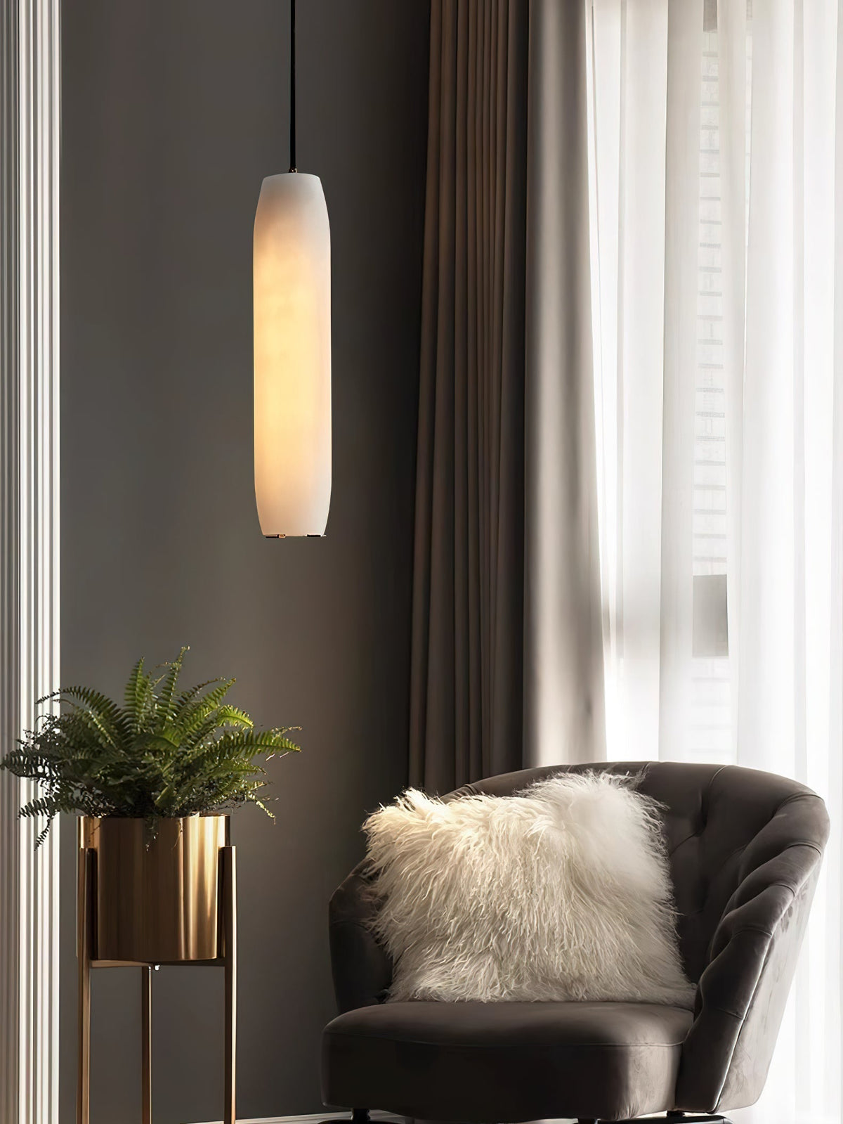 Kvennuvye Suspension Métal Flûte Moderne Salon - Neutralighting
