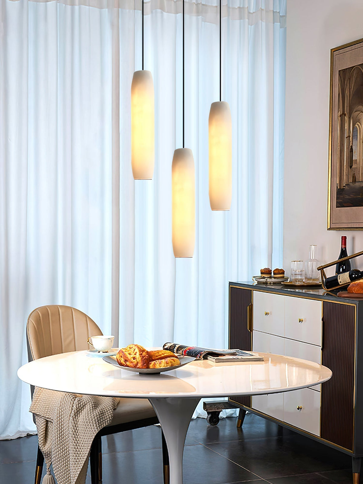 Kvennuvye Suspension Métal Flûte Moderne Salon - Neutralighting