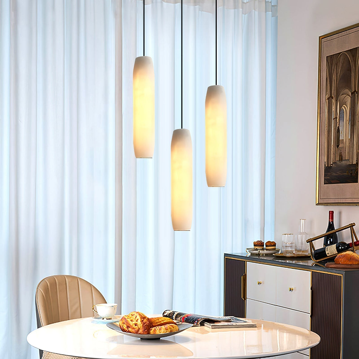 Kvennuvye Suspension Métal Flûte Moderne Salon - Neutralighting