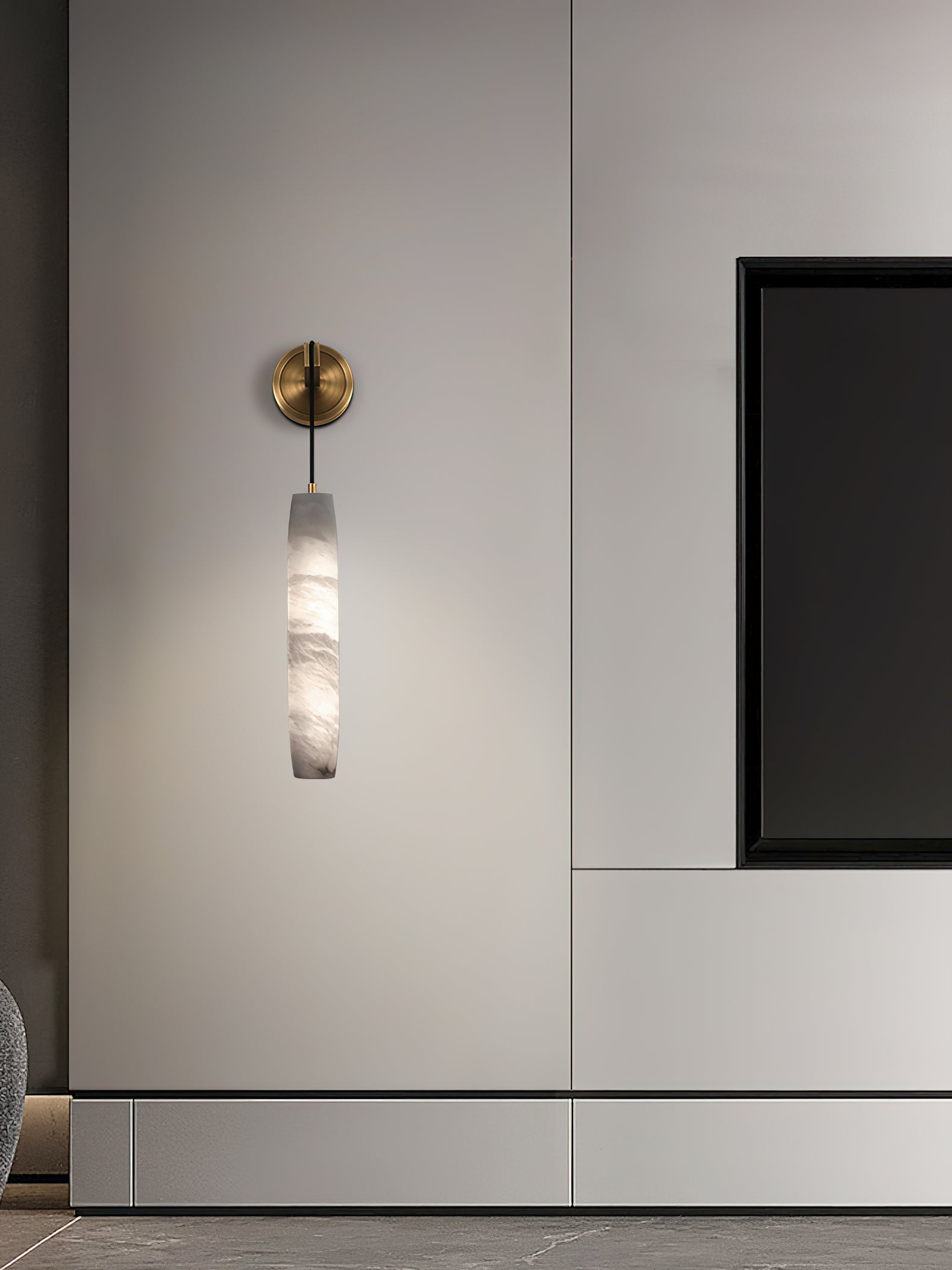 Alabaster Applique Murale Métal Flûte Créativité Salon - Neutralighting
