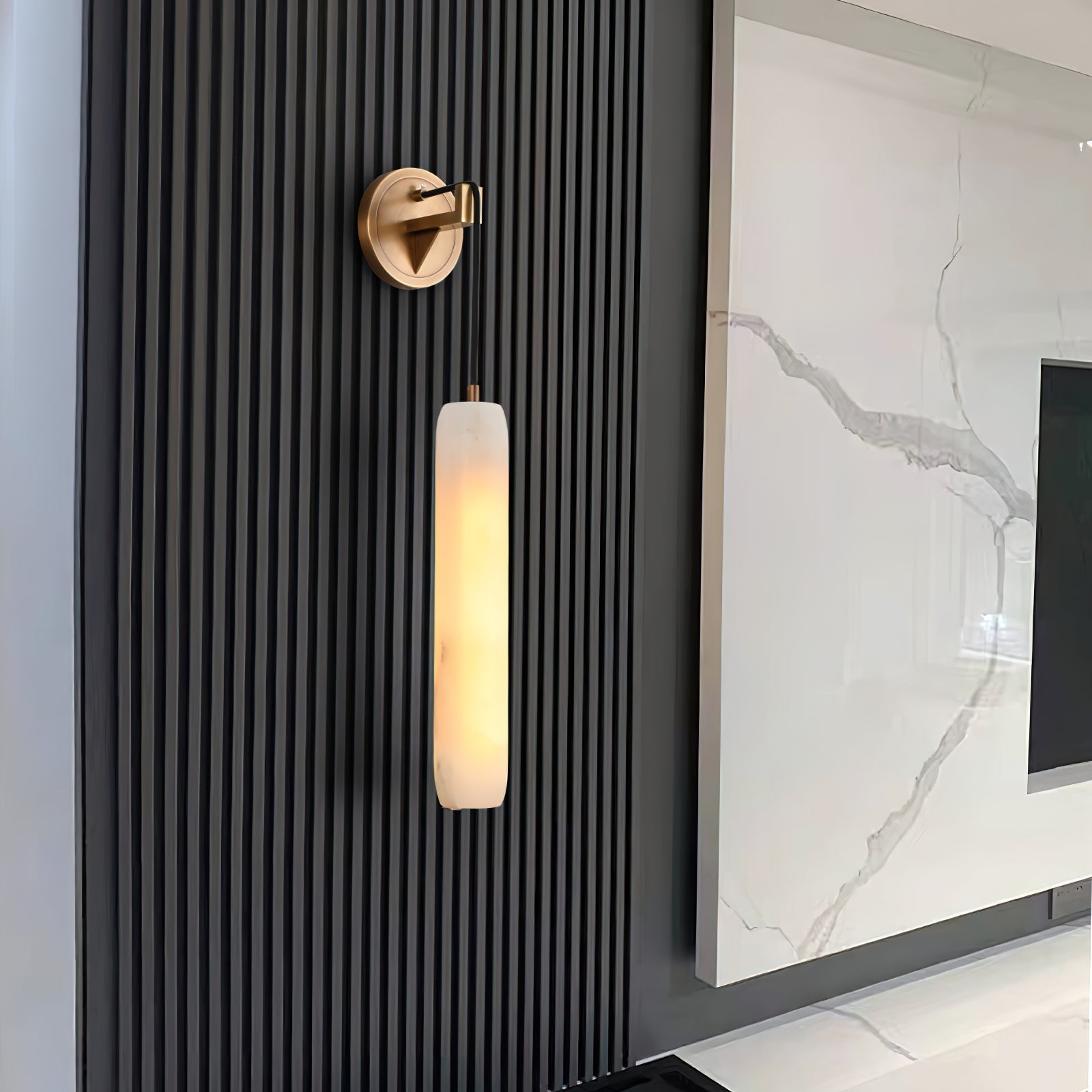 Alabaster Applique Murale Métal Flûte Créativité Salon - Neutralighting