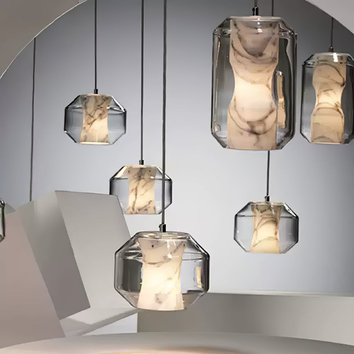 Elaris Suspension Moderne en Albâtre - Neutralighting