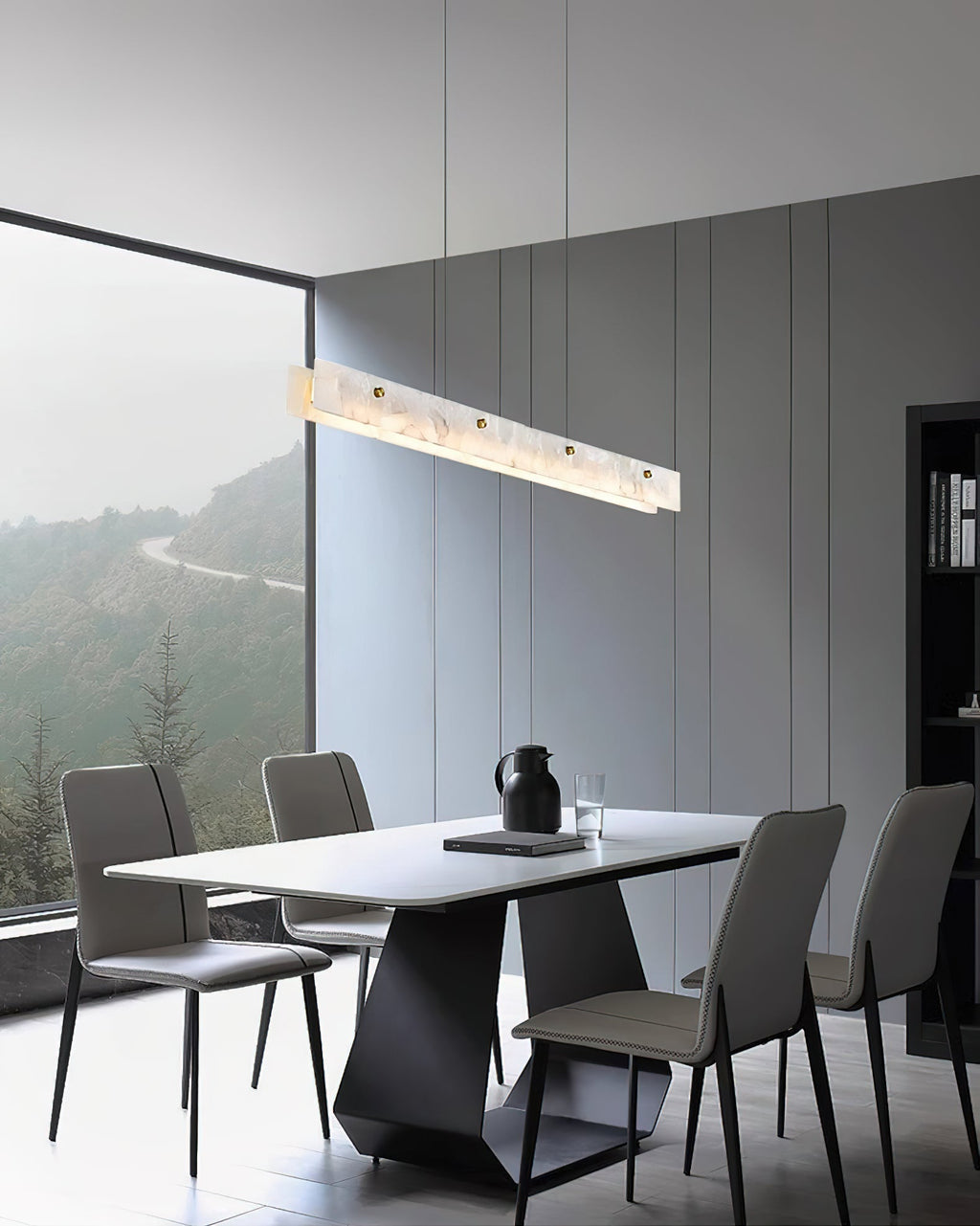 Ljomuvye Suspension Métal Linéaire Moderne LED Salon - Neutralighting