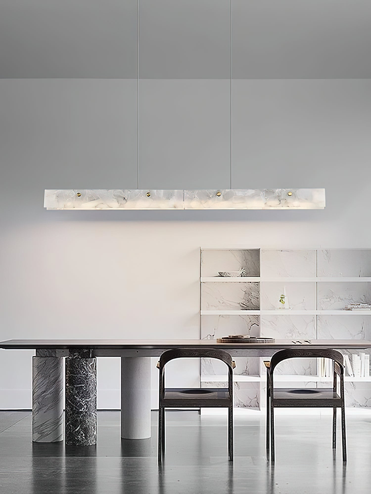 Ljomuvye Suspension Métal Linéaire Moderne LED Salon - Neutralighting