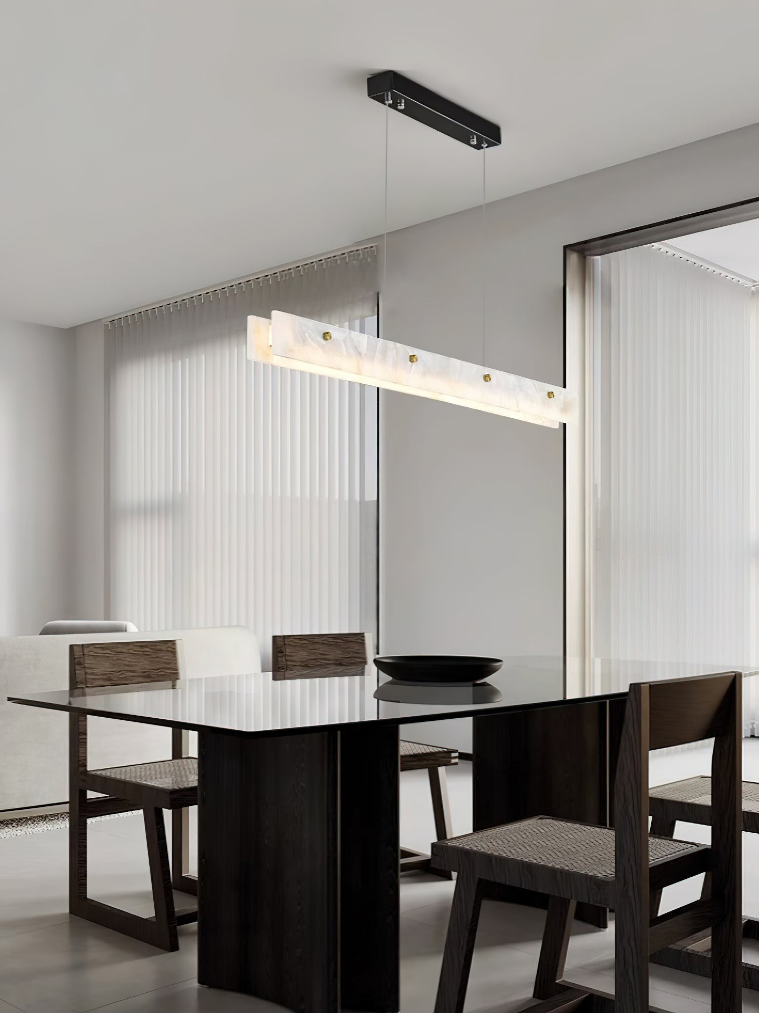 Ljomuvye Suspension Métal Linéaire Moderne LED Salon - Neutralighting