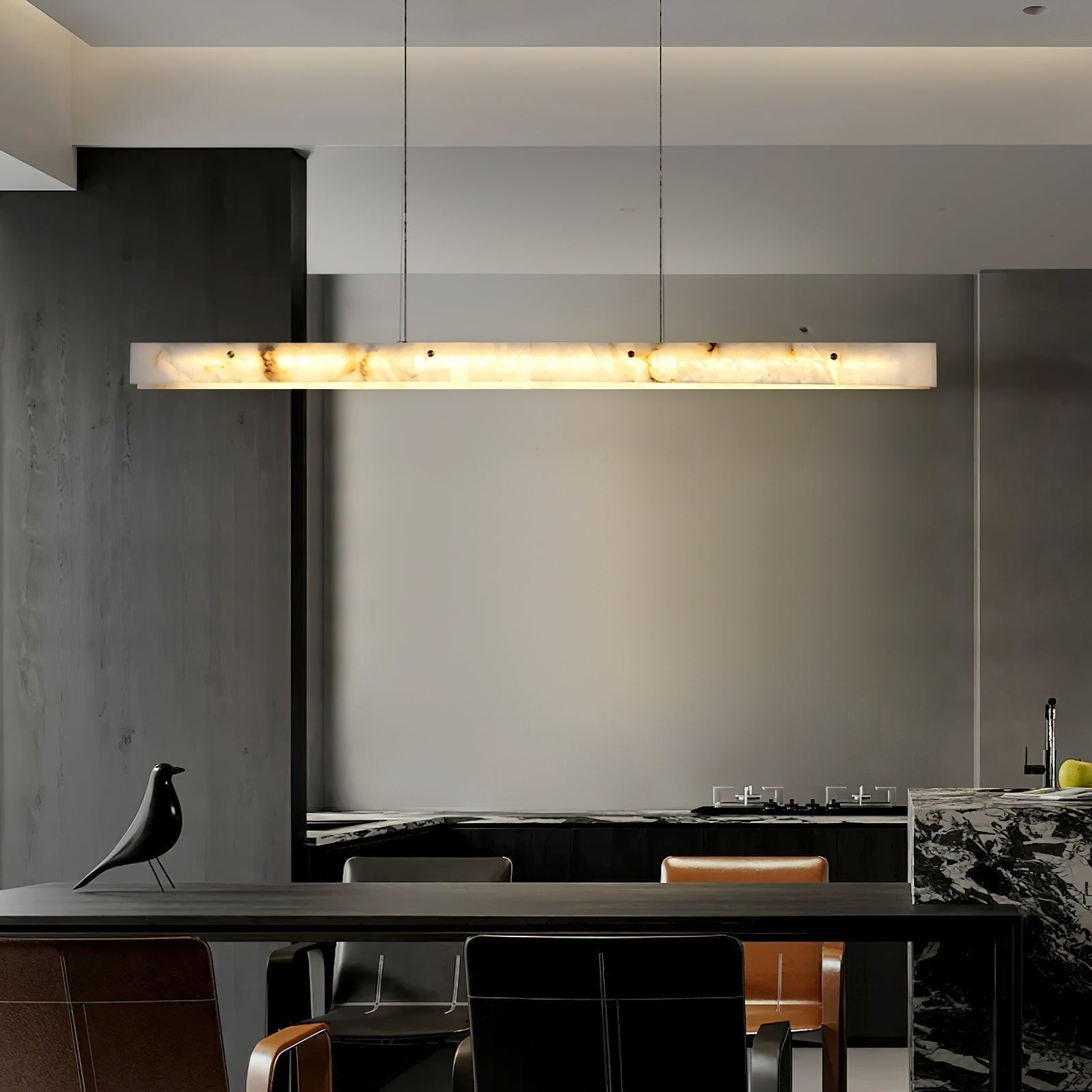 Ljomuvye Suspension Métal Linéaire Moderne LED Salon - Neutralighting