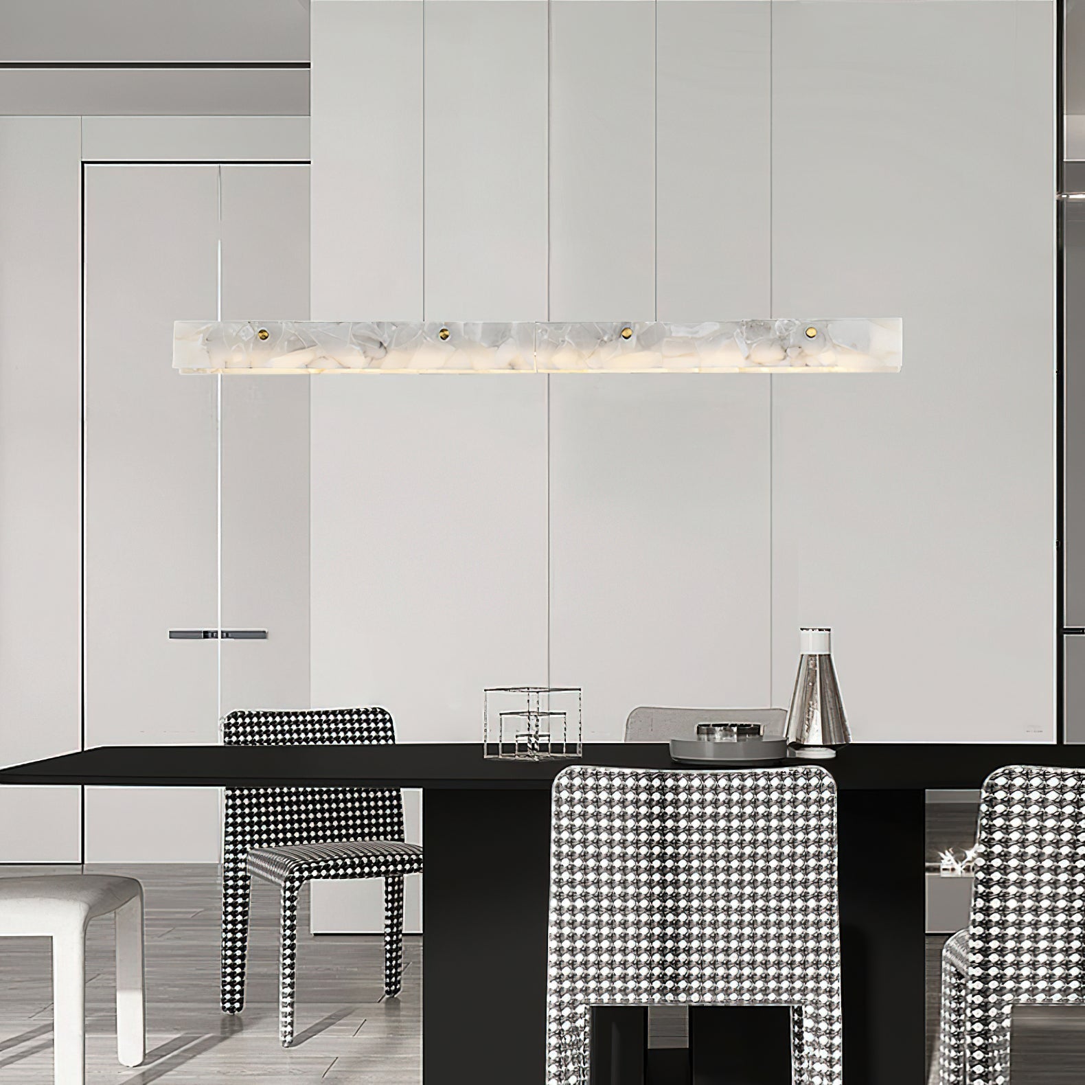 Ljomuvye Suspension Métal Linéaire Moderne LED Salon - Neutralighting