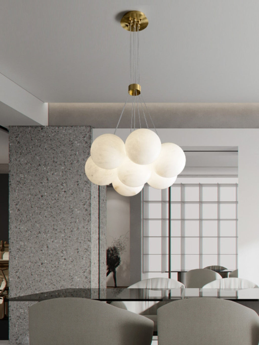 Norduvyd Chandelier Métal Lunaire Créativité Salon - Neutralighting