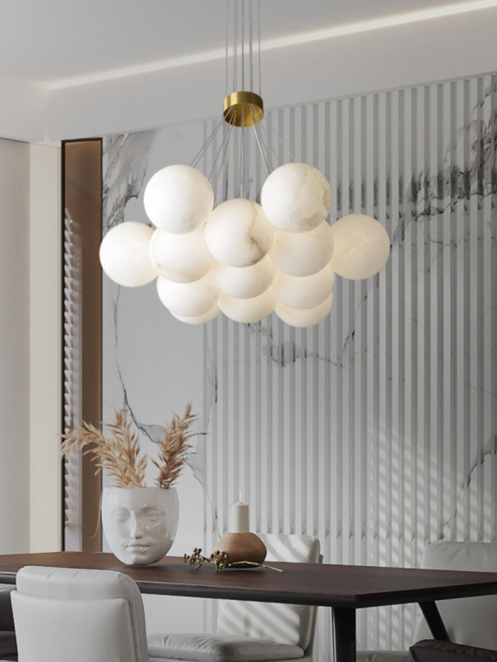 Norduvyd Chandelier Métal Lunaire Créativité Salon - Neutralighting