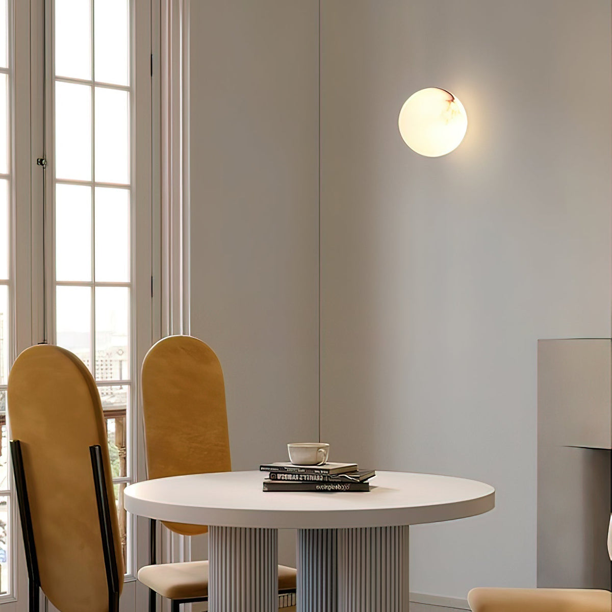 Vevinir Applique Murale Globe en Albâtre - Neutralighting