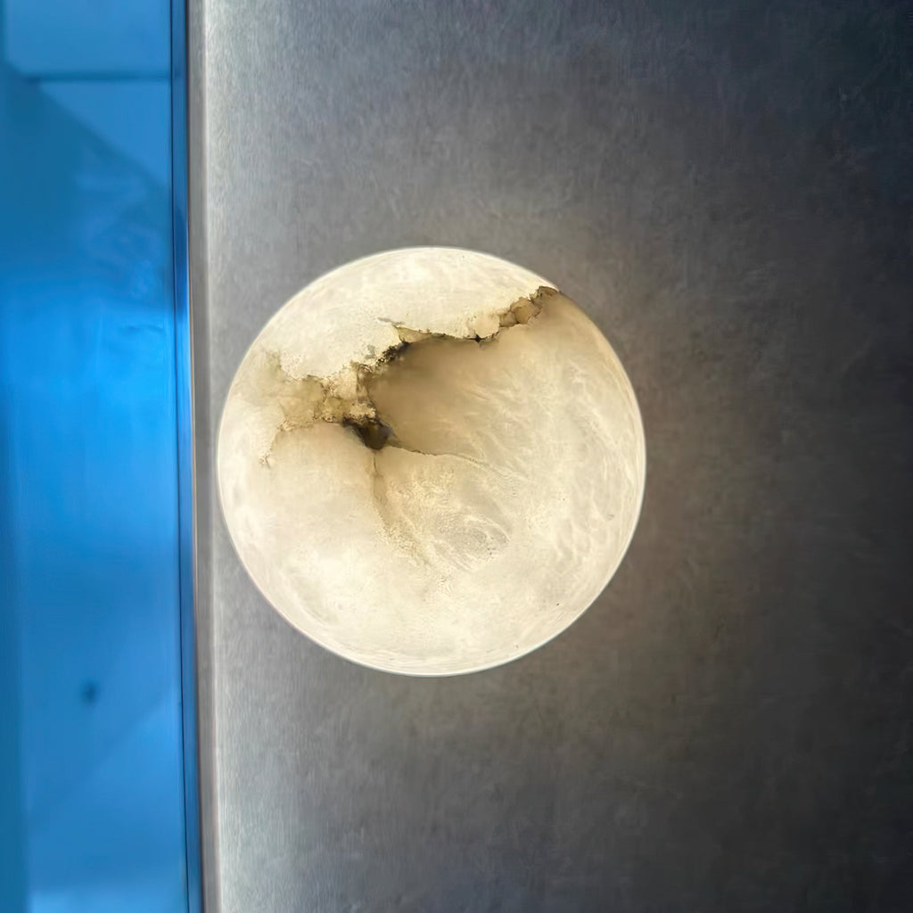 Vevinir Applique Murale Globe en Albâtre - Neutralighting