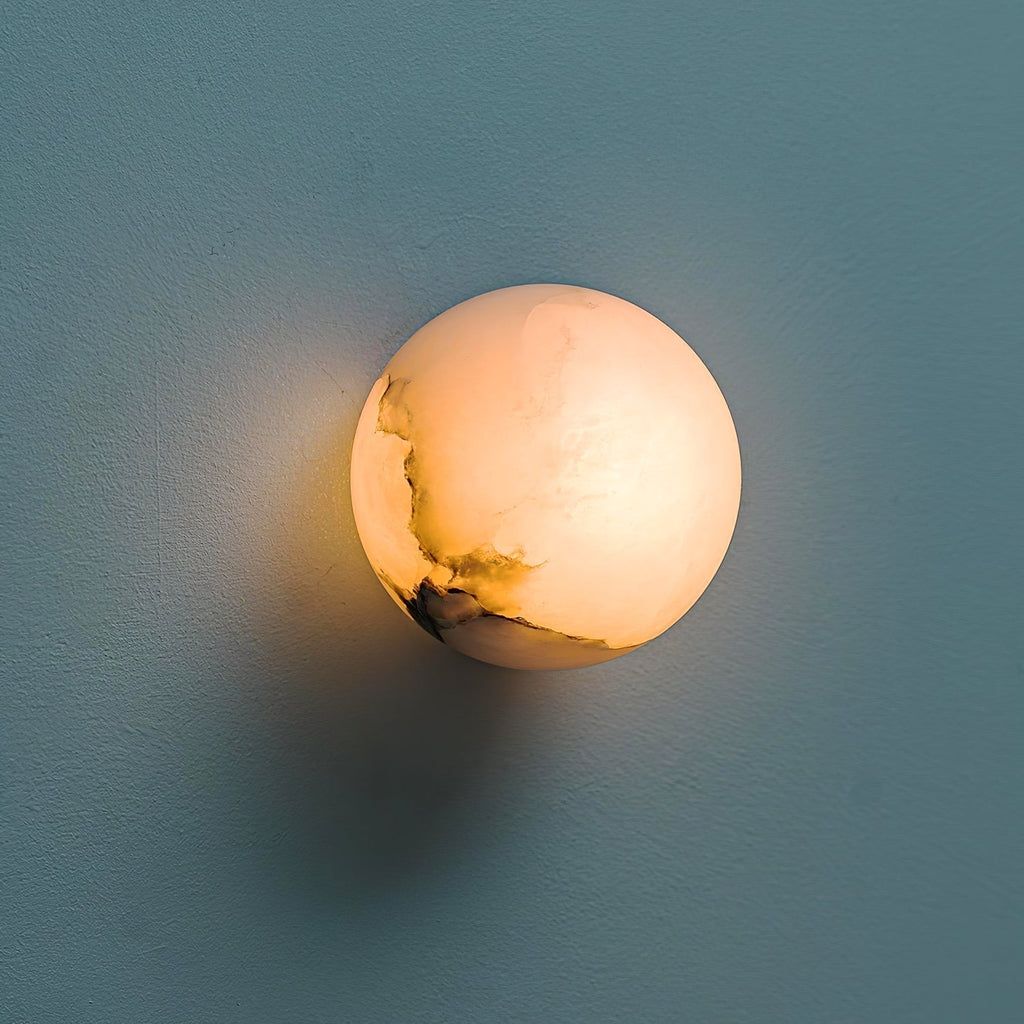 Vevinir Applique Murale Globe en Albâtre - Neutralighting