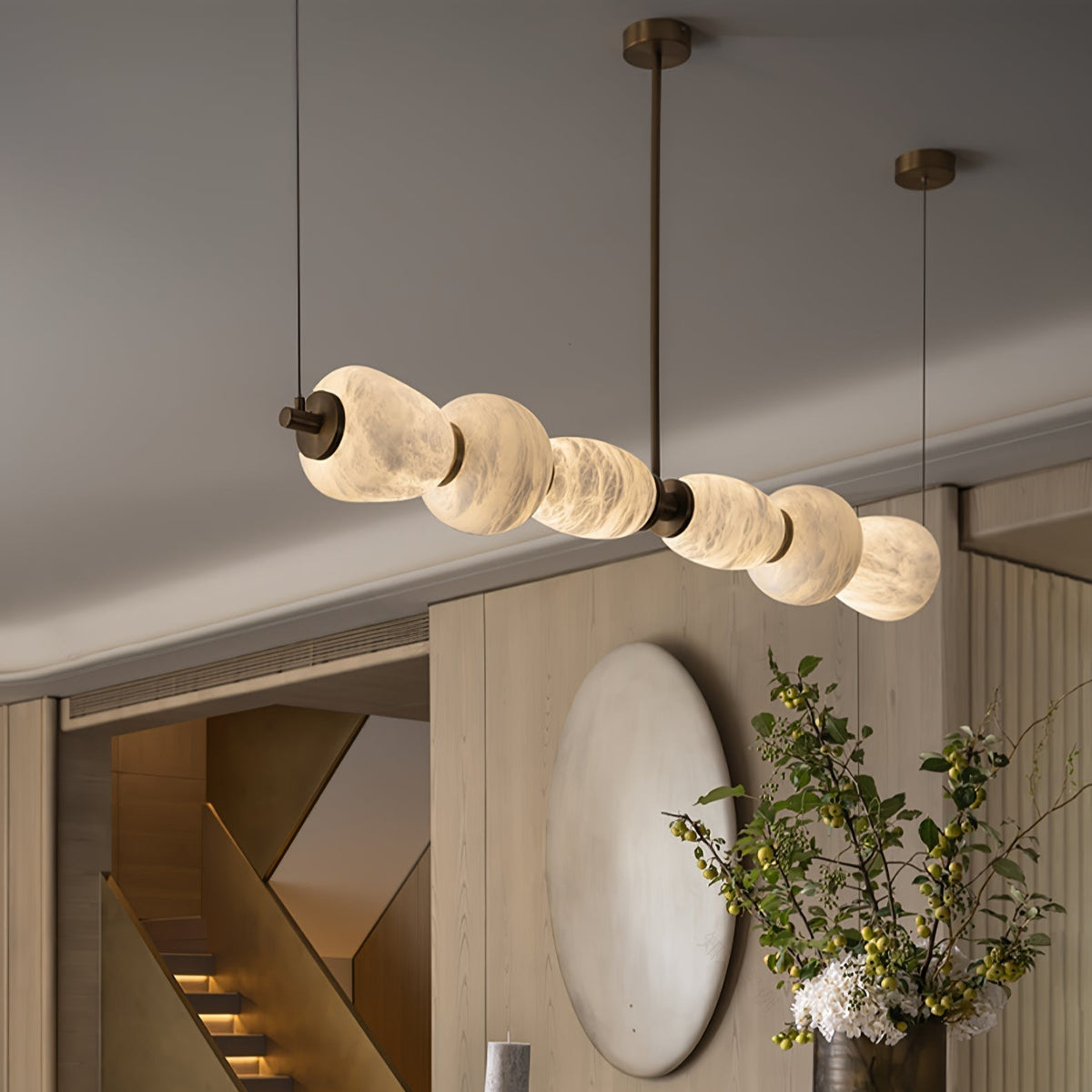 Cyrilla Suspension Linéaire en Albâtre - Neutralighting