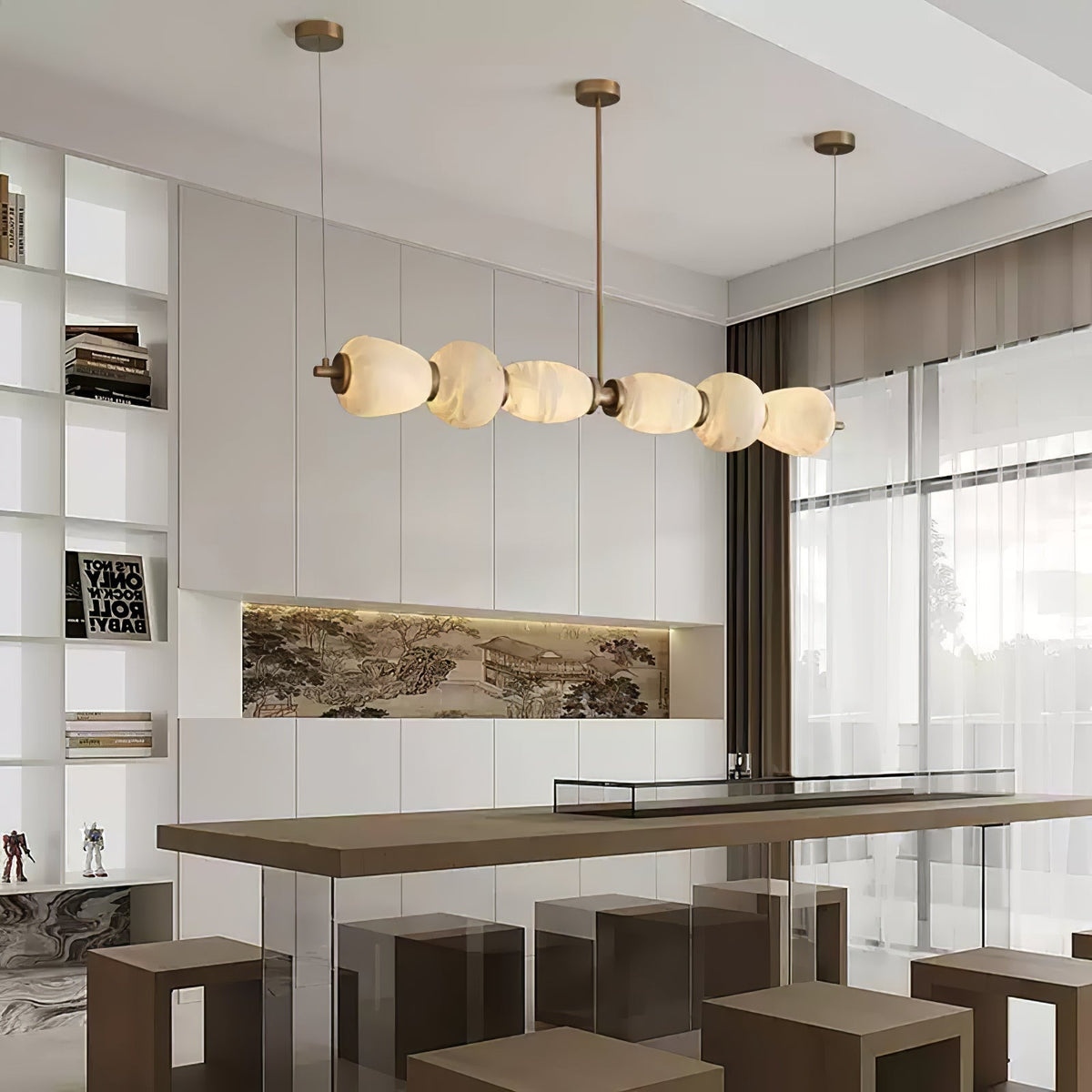 Cyrilla Suspension Linéaire en Albâtre - Neutralighting