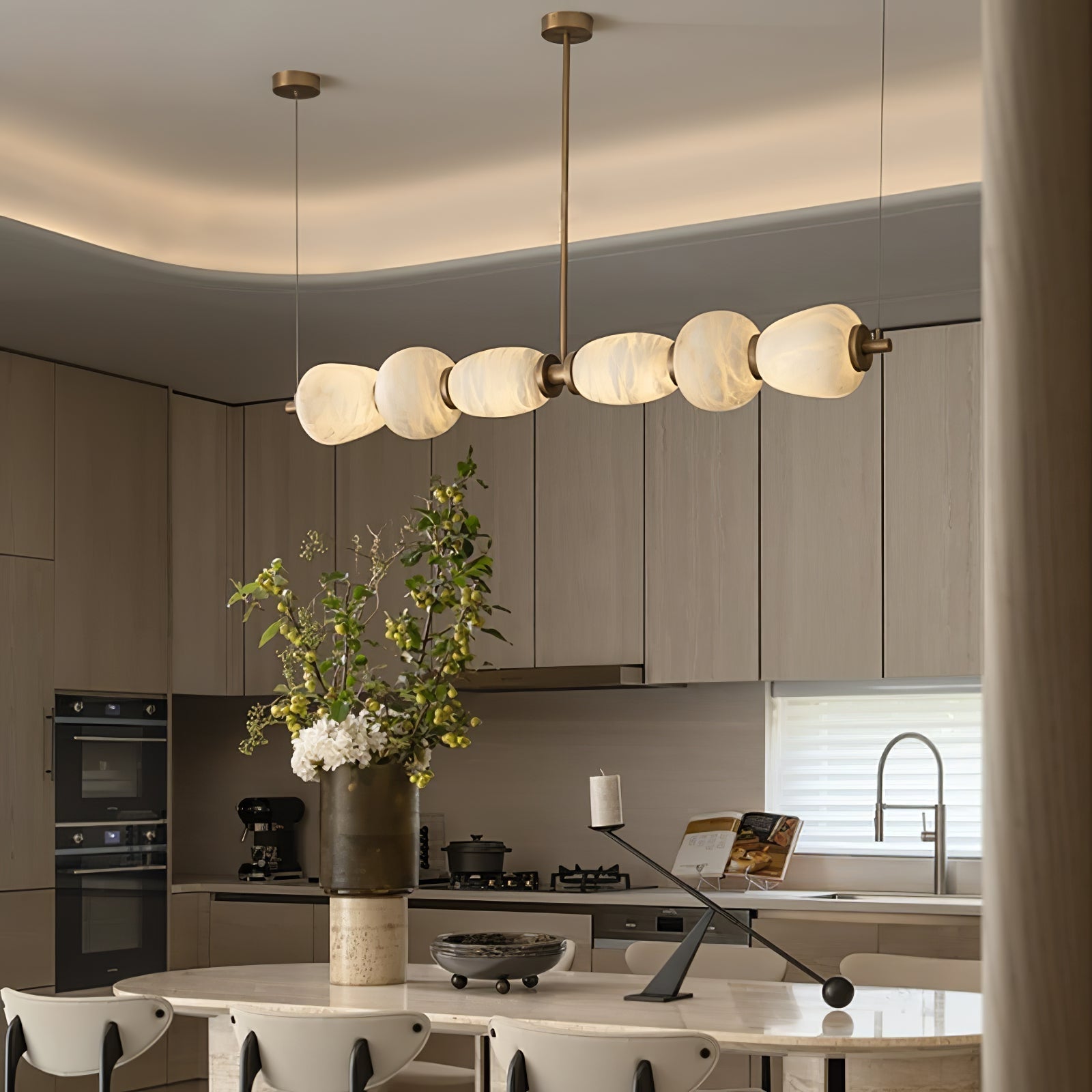 Cyrilla Suspension Linéaire en Albâtre - Neutralighting