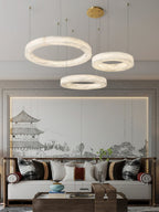 Plotuvyn Chandelier Anneau Albâtre Luxe Salon - Neutralighting