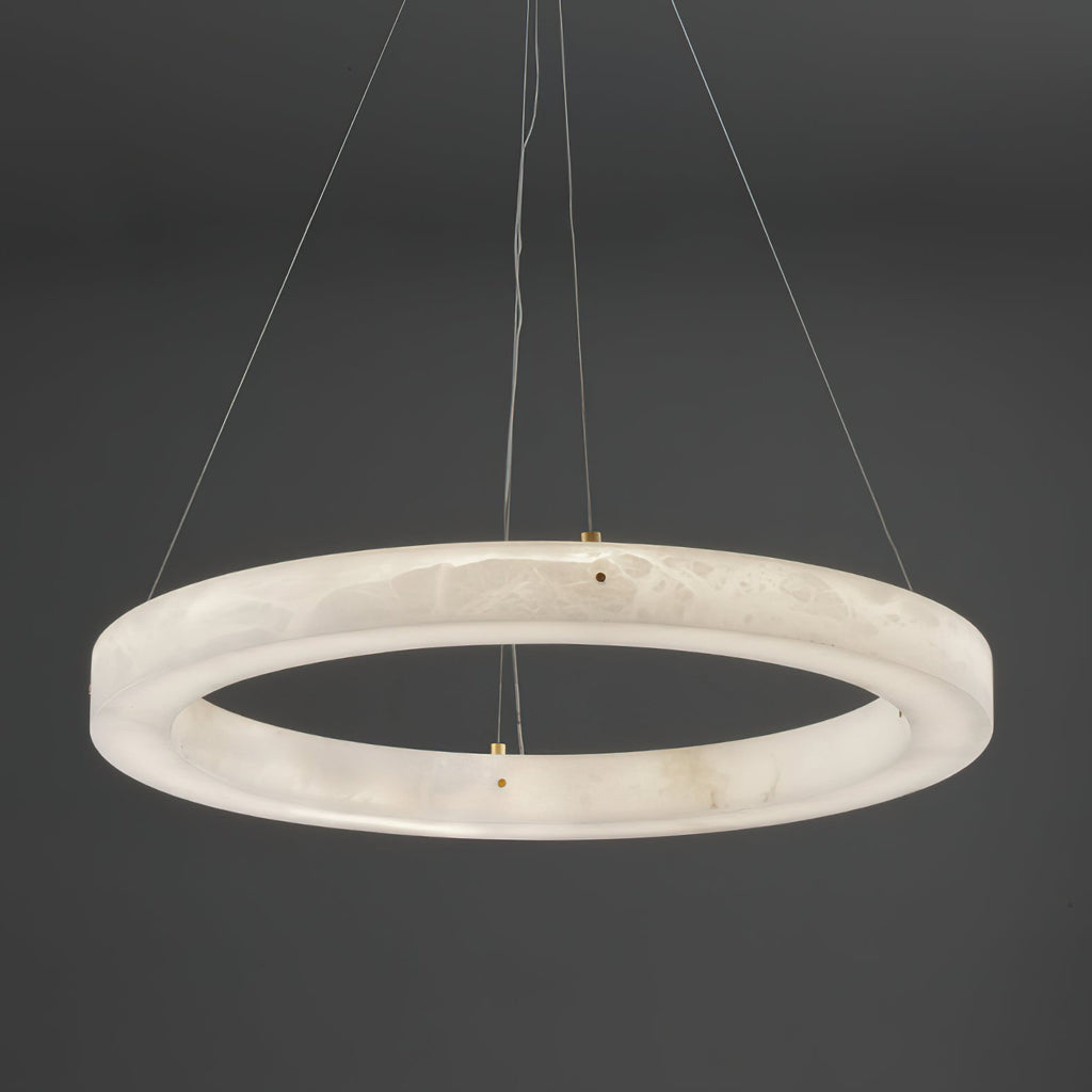 Plotuvyn Chandelier Anneau Albâtre Luxe Salon - Neutralighting