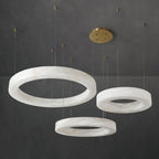 Plotuvyn Chandelier Anneau Albâtre Luxe Salon - Neutralighting