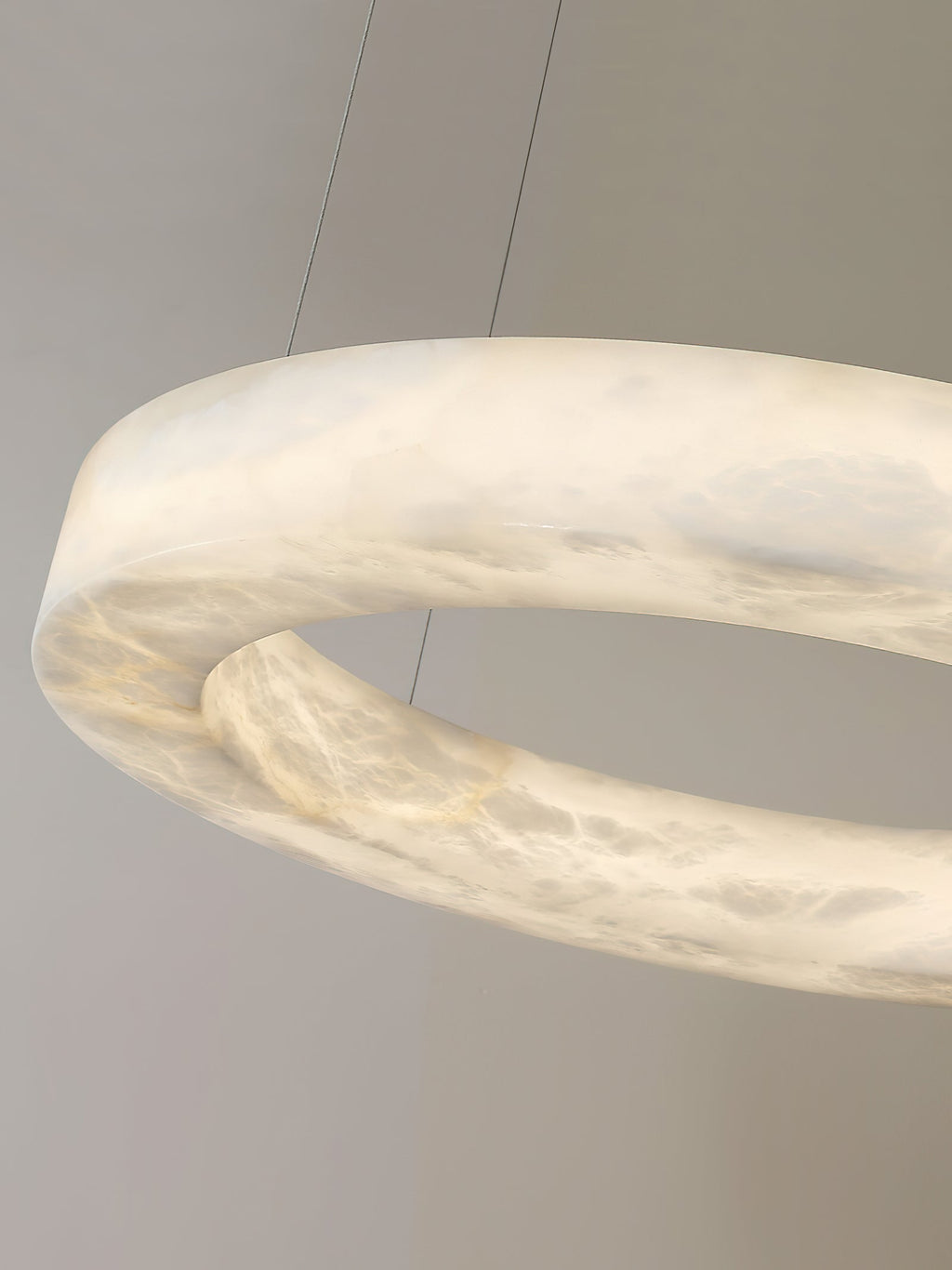 Plotuvyn Chandelier Anneau Albâtre Luxe Salon - Neutralighting