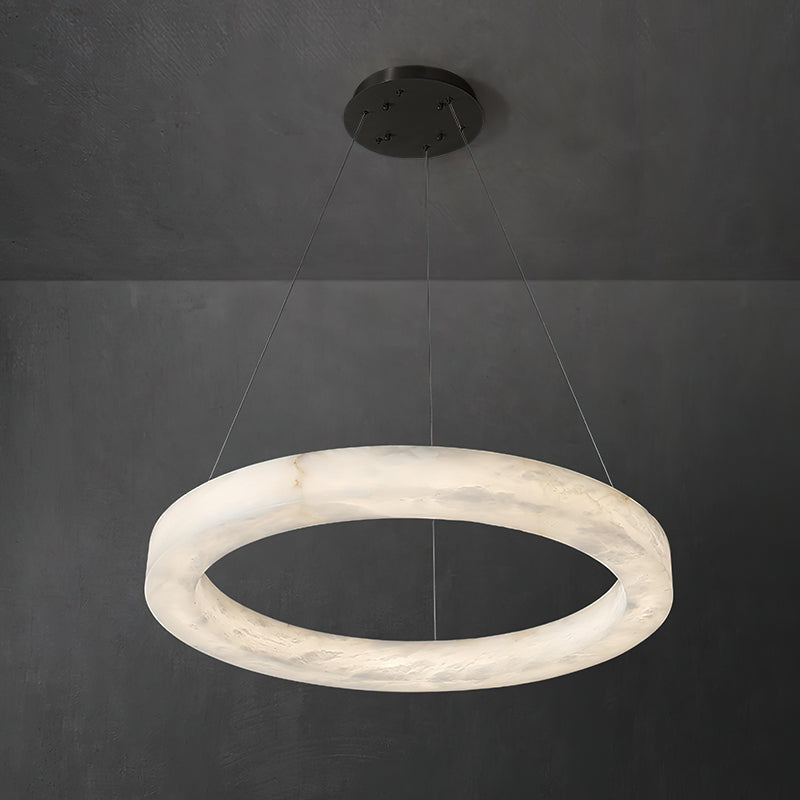 Plotuvyn Chandelier Anneau Albâtre Luxe Salon - Neutralighting
