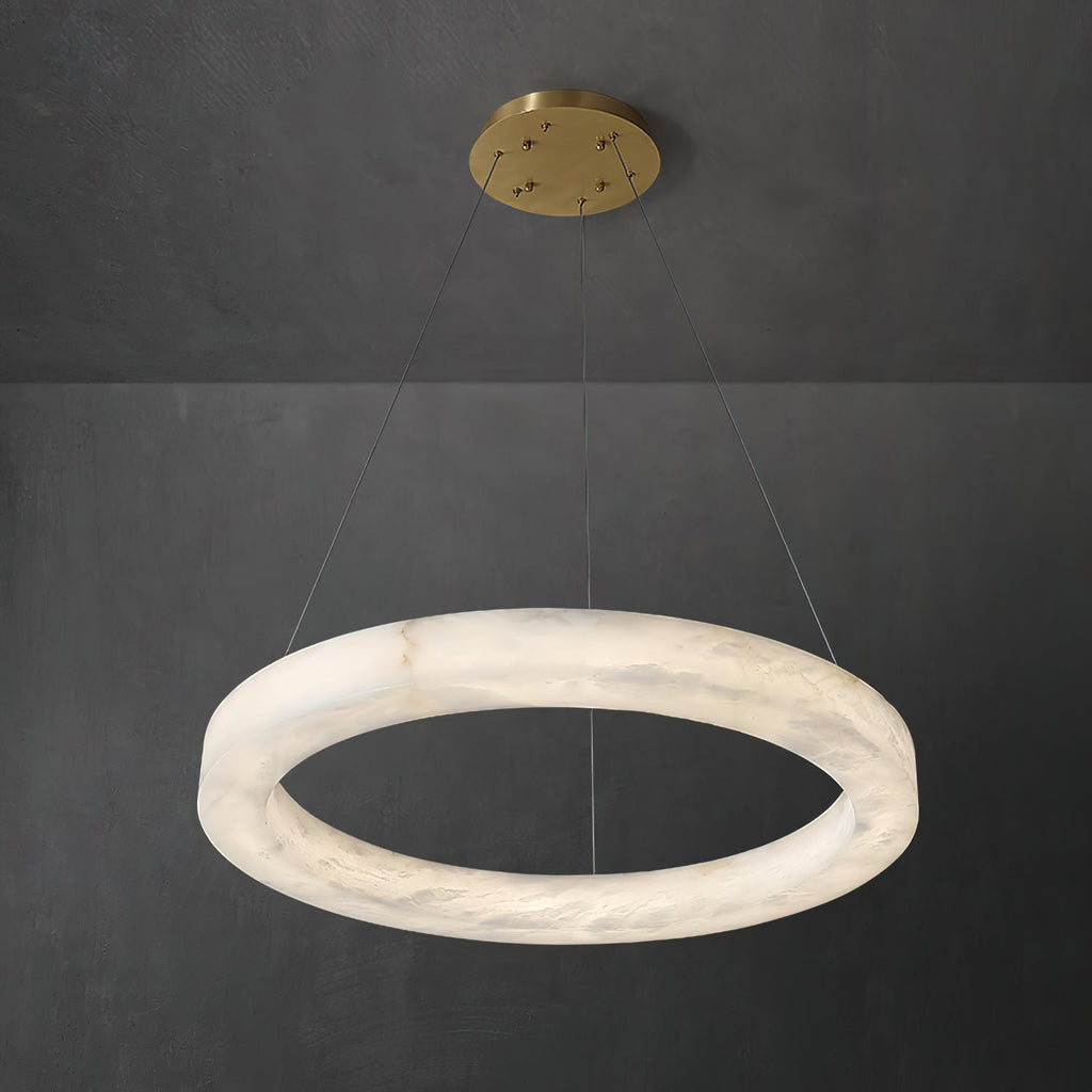 Plotuvyn Chandelier Anneau Albâtre Luxe Salon - Neutralighting