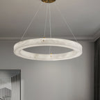 Plotuvyn Chandelier Anneau Albâtre Luxe Salon - Neutralighting